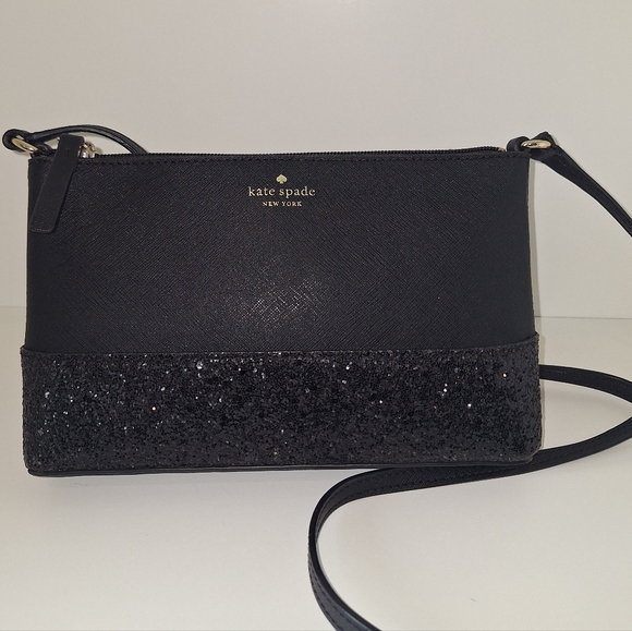 kate spade Handbags - NWOT Kate Spade Black New York Flash Glitter Crossbody Bag
